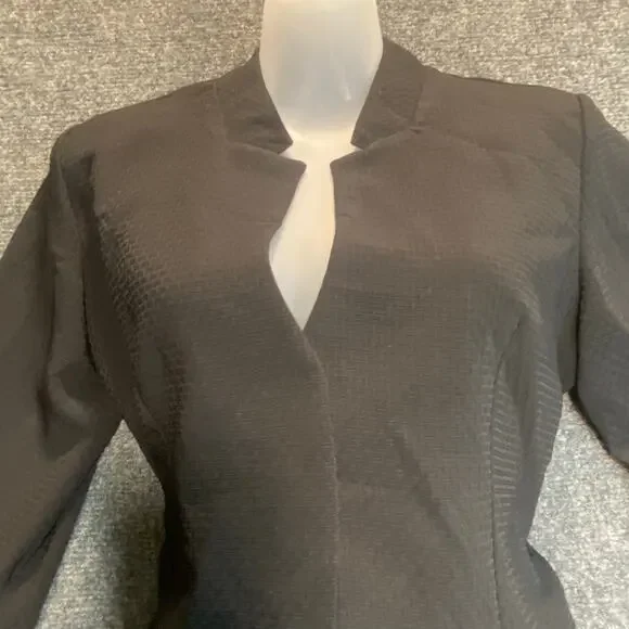 Versace Womens Size 40 EU US 8/10 M Black Overlay Floral Cut Out Jacket Dress - Picture 3 of 8